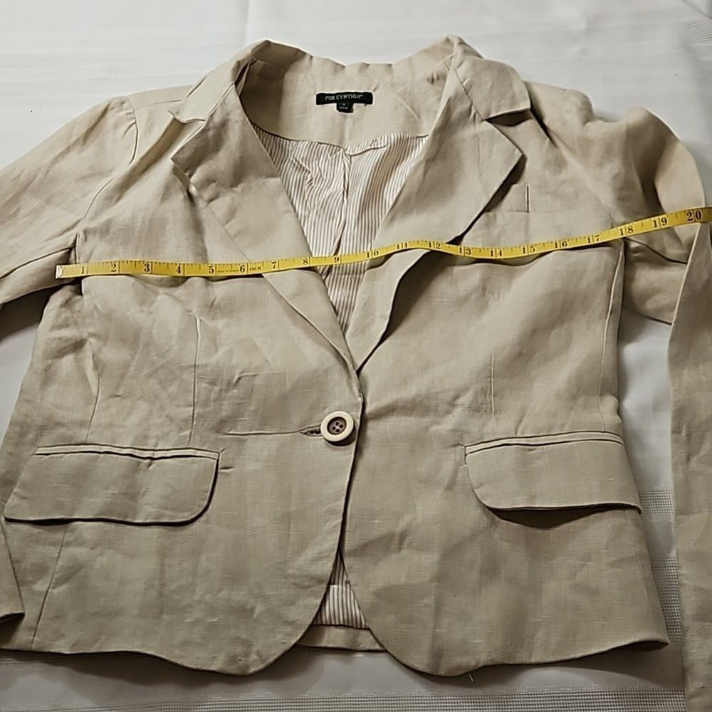 For Cynthia 100% Linen Blazer Fully Lined Classic Small - Picture 11 of 12